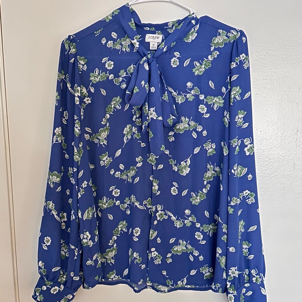 J. Crew tie-neck blouse